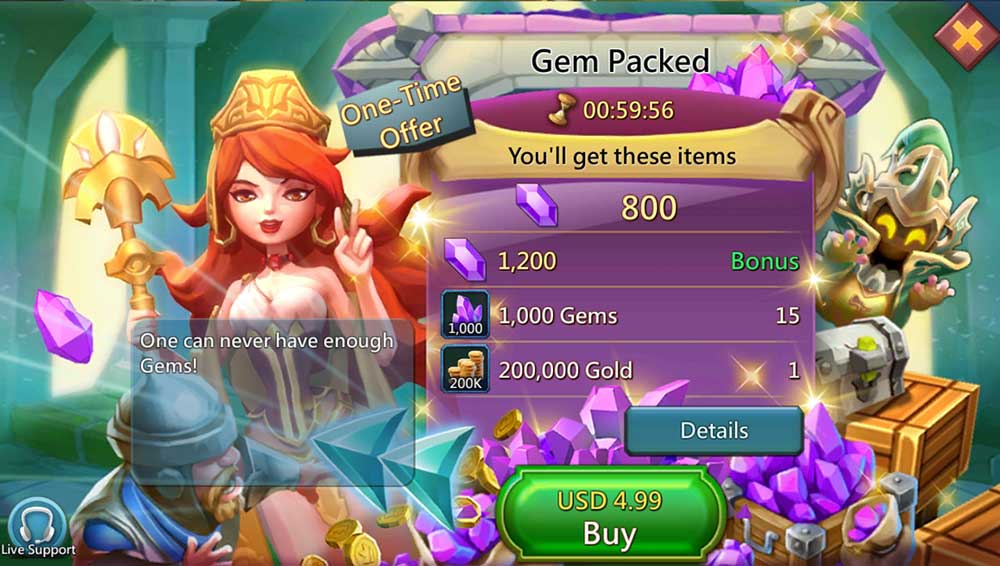 Buy Gems on Lords Mobile