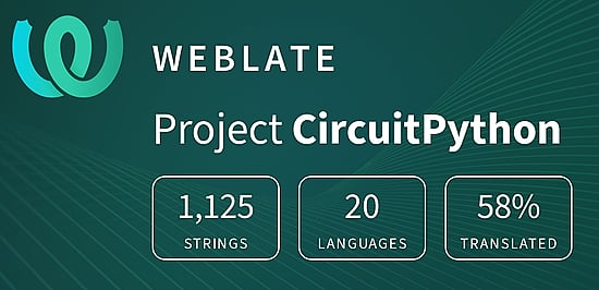 Statistiques de traduction de CircuitPython sur weblate