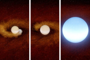 Ensin tähtitieteilijät havaitsevat planeetan nieltävän tähden
