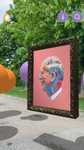 Potret Raja Charles dapat diakses melalui teknologi augmented-reality