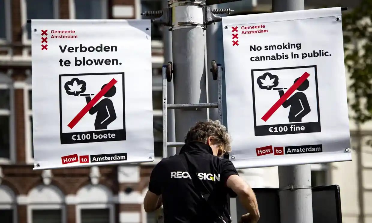 大麻禁烟令在阿姆斯特丹的红灯区生效