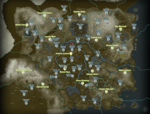 خريطة ضريح ومواقع زيلدا: دموع المملكة