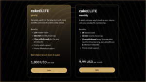 Поднимите свое крипто-путешествие на новый уровень. Присоединяйтесь к cakeELITE.
