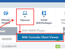 Takeover remote endpoints using ITSM | Comodo One