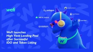 WeFi Achieves Major Milestones: Launches Token on QuickSwap, Partners with Gamma Strategies, and Plans High-Yield Lending Pool
