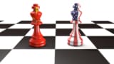 Schachspiel zwischen China und den USA