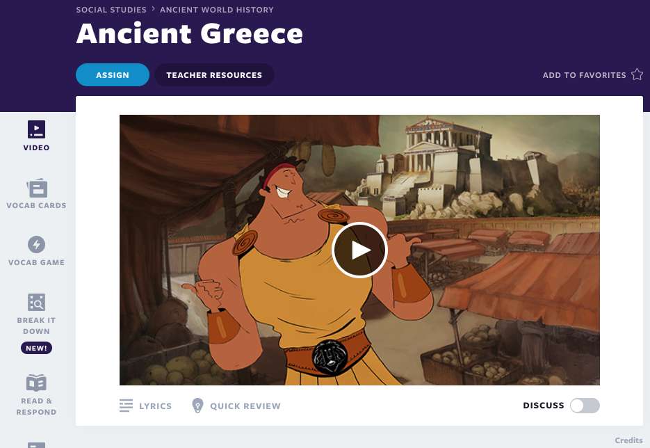 Vana-Kreeka õppetunni video