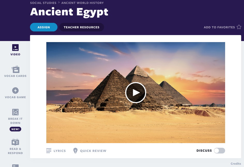 Unterrichtsvideo zum alten Ägypten