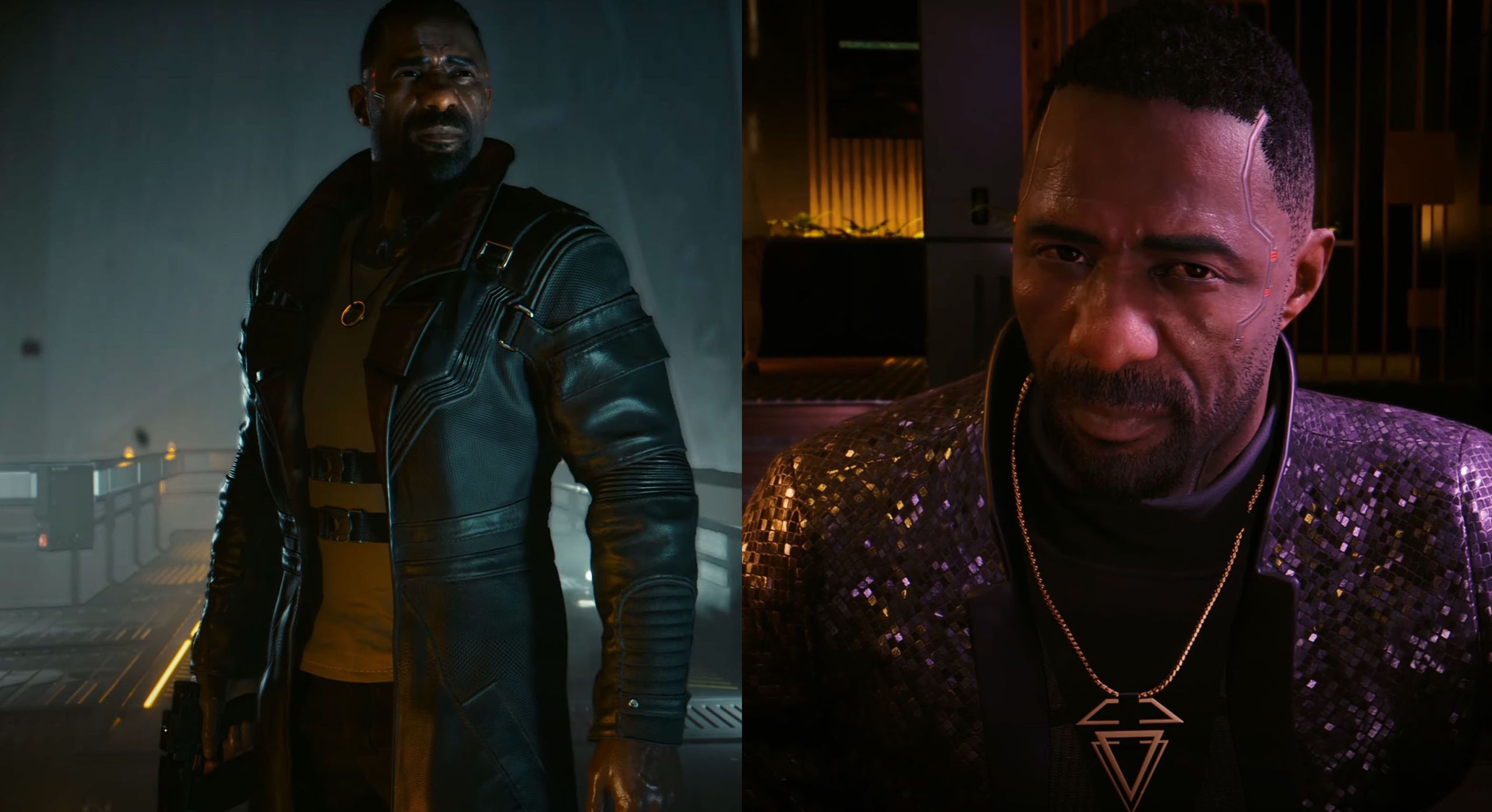 Idris Elba ist eine interessante Besatzung, weil er viele Rollen spielen kann: Der harte Haudegen, der einsame Wolf in Luther. Aber auch den Charme eines James Bond versprühenhen kann, was wir hier in dieser Szene sehen. Mit ihm kann CD Projekt viel variieren.
