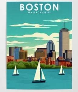 poster perjalanan boston