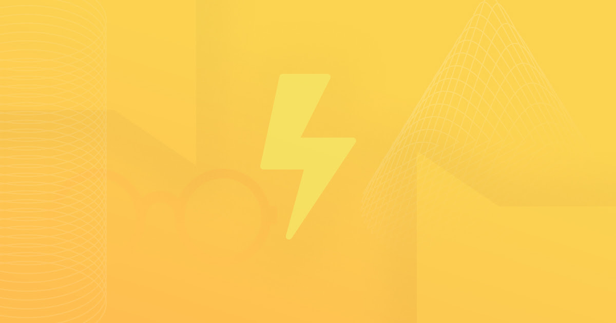 A yellow-colored image with a lightning bolt and round glasses