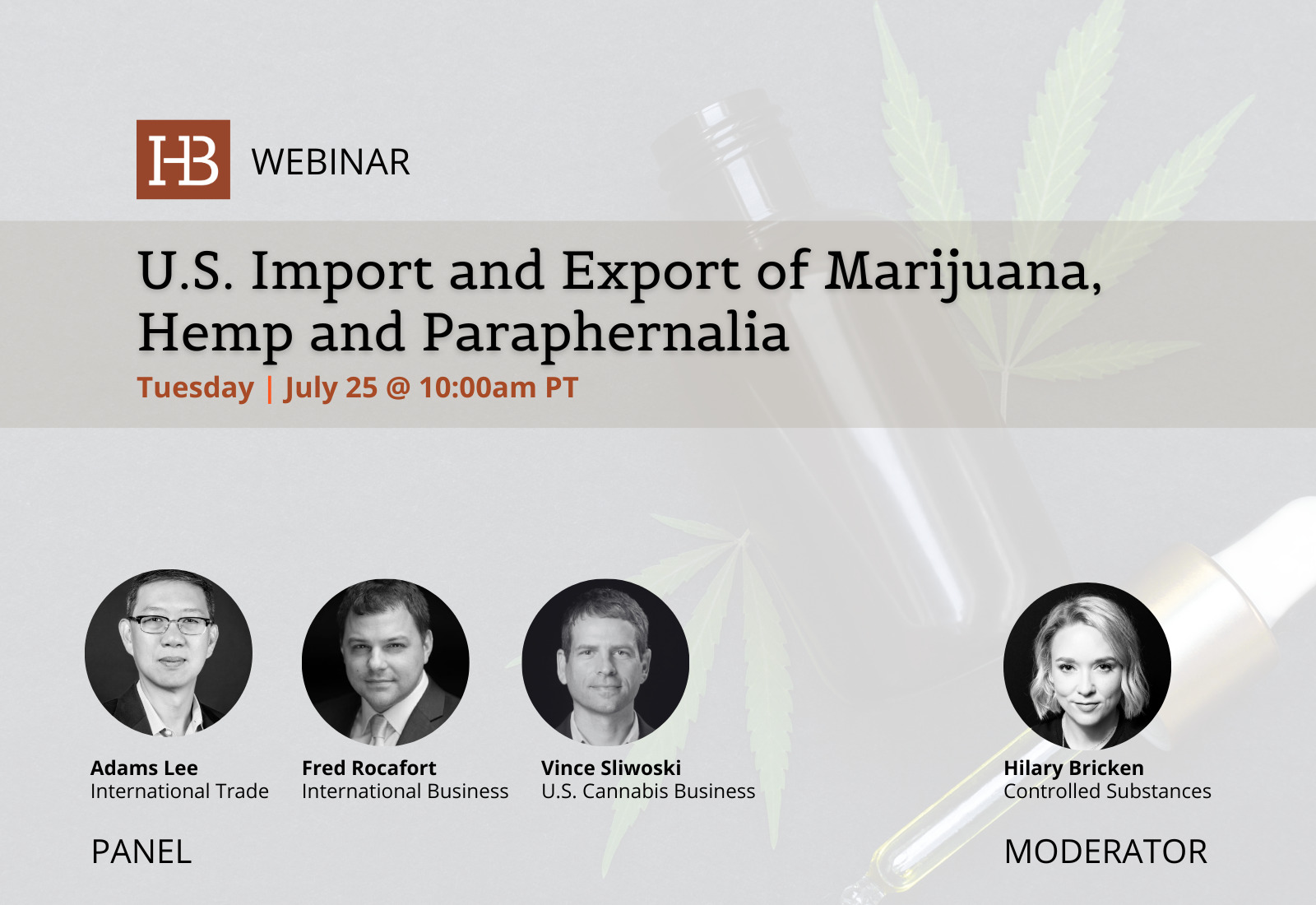 Webinar GRATUITO, 25 luglio: Importazione ed esportazione statunitense di marijuana, canapa e accessori