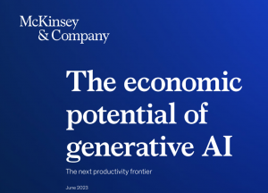 McKinsey recently published a report discussing the impact of generative AI on productivity & automation across various industries & sectors.