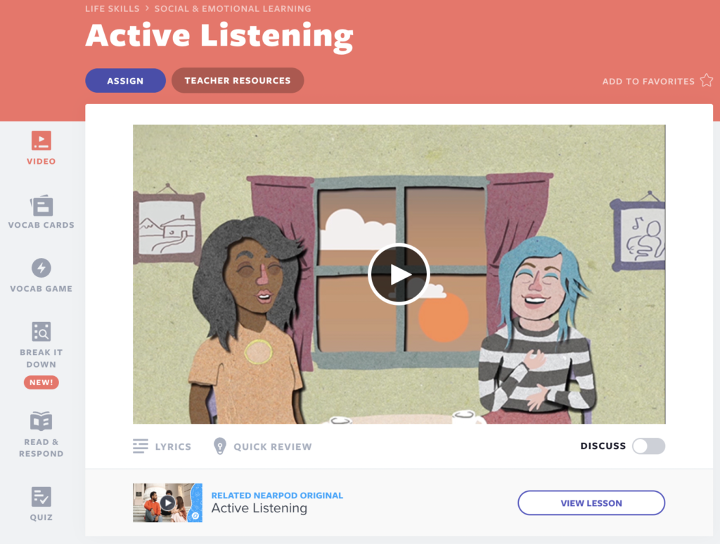 Aktiv lytning undervisningsvideolektion