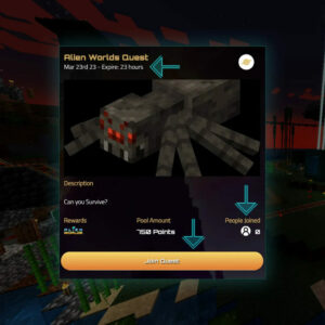Join 3D Alien Worlds Quests in MineQuest - Play to Earn