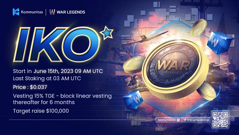Kommunitas x War Legends Priority IKO Details – BitcoinWorld
