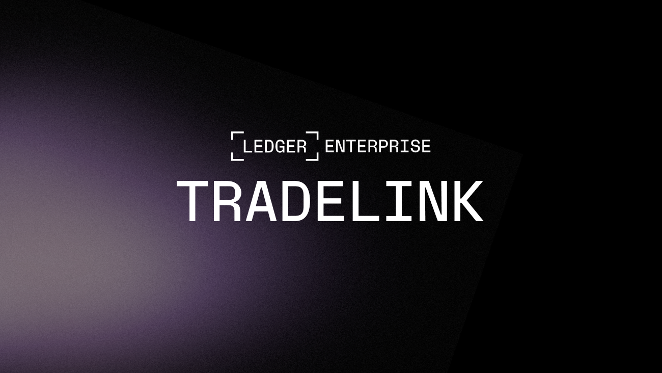 Ledger anuncia Ledger Enterprise TRADELINK | Libro mayor