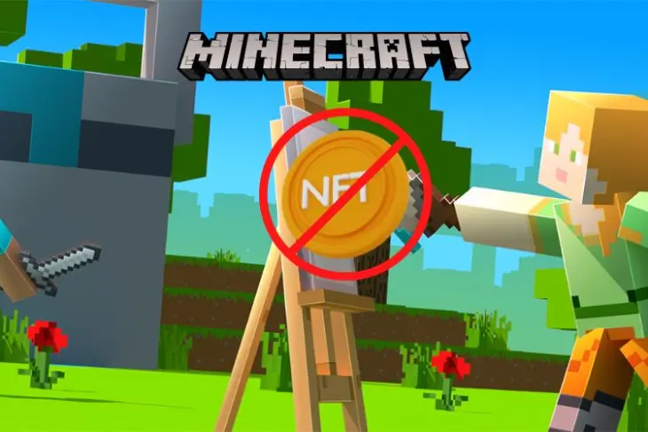Still from Minecraft NFT ban