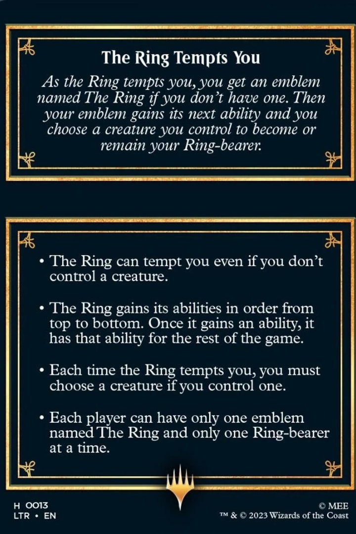LOTR MTG The Ring Tempts You