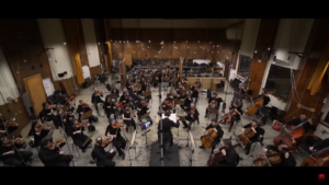 Please observe a whole symphonic orchestra recording the Vampire Survivors soundtrack