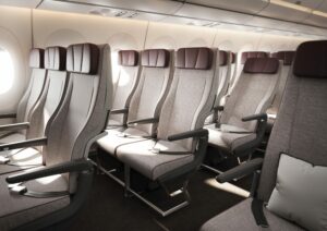 Qantas ujawnia kabiny klasy ekonomicznej dla A350 na bardzo duże odległości w ramach projektu Sunrise