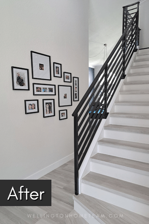 Stair Railing Transformation After Photo