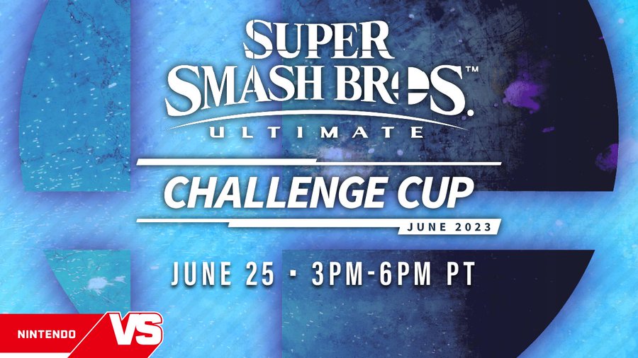 Turnir Super Smash Bros. Ultimate Challenge Cup junija 2023 bo potekal na Nintendo Live 2023 25. junija od 3 do 6 po pacifiškem času.