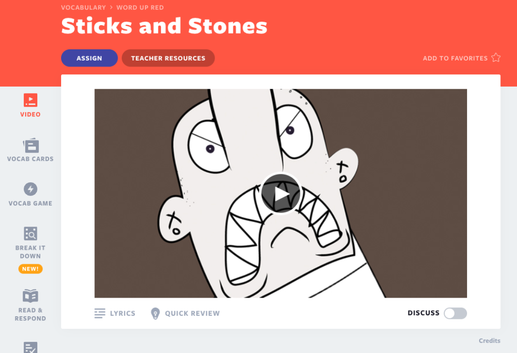 Βίντεο μάθημα κατά του εκφοβισμού Sticks and stones