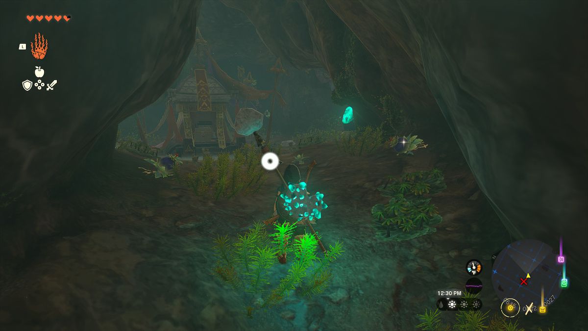 Link stands on the path toward the chest with the Barbarian Armor chest piece inside in Zelda: Tears of the Kingdom