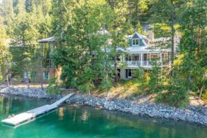 $8.4 Million Lakeside Cottage Brings East Coast Charm To Rustic Montana