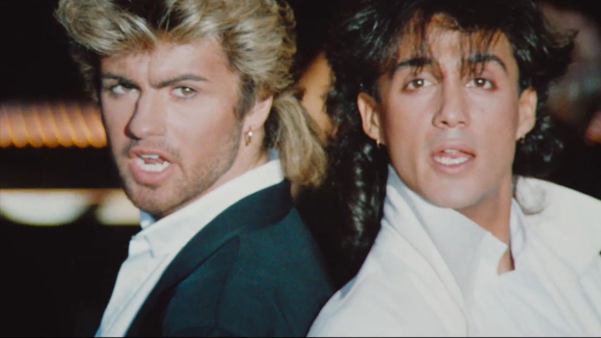 An old photograph of George Michael and Andrew Ridgeley of WHAM! fame