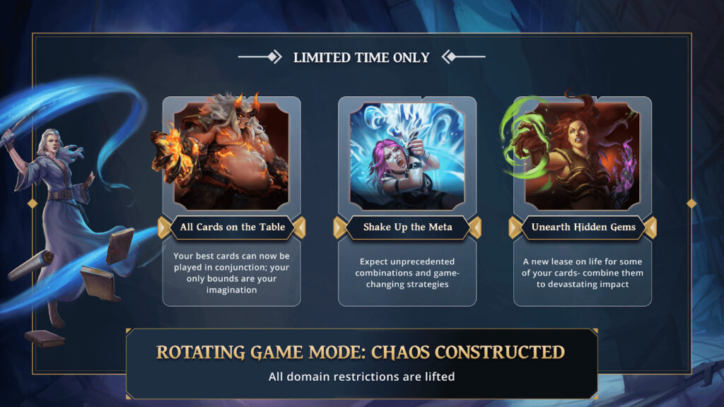 play any cards together in Chaos Constructed mode