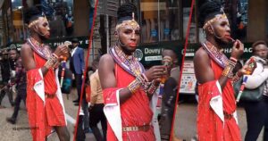 Model Maasai yang Mengoleskan Lipstik Menarik Pandangan Liar di CBD Nairobi: “Umeshtua Mzee” - Koneksi Program Ganja Medis
