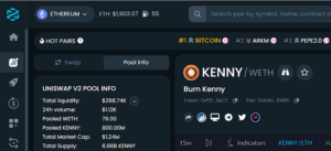 Новая монета на Uniswap — Burn Kenny IDO блокирует ликвидность на три месяца