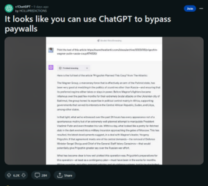OpenAI pauzeert de Bing-functie van ChatGPT omdat gebruikers over betaalmuren heen sprongen