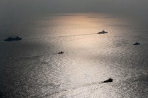 Ladje ruske mornarice so obiskale Kitajsko pred skupnimi vajami