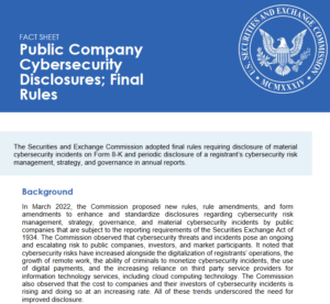Η SEC υιοθετεί κανόνες αποκάλυψης κυβερνοεπιθέσεων, συμπεριλαμβανομένων των εισηγμένων εταιρειών κρυπτογράφησης