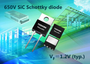 Η Toshiba λανσάρει διόδους φραγμού SiC 650V Schottky με μπροστινή τάση 1.2V