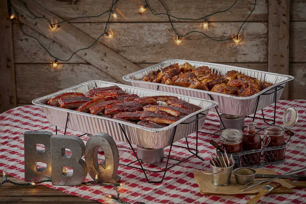 Famous Dave's smoky ribs catering