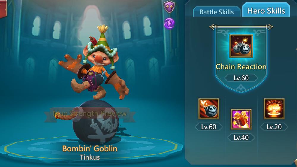 Bombin Goblin Hero skills