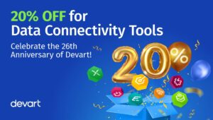 جشن تولد 26 سالگی Devart با 20٪ تخفیف انحصاری برای ابزارهای اتصال داده! - KDnuggets