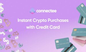 Connectee permite compras instantâneas de criptografia via cartão de crédito/débito