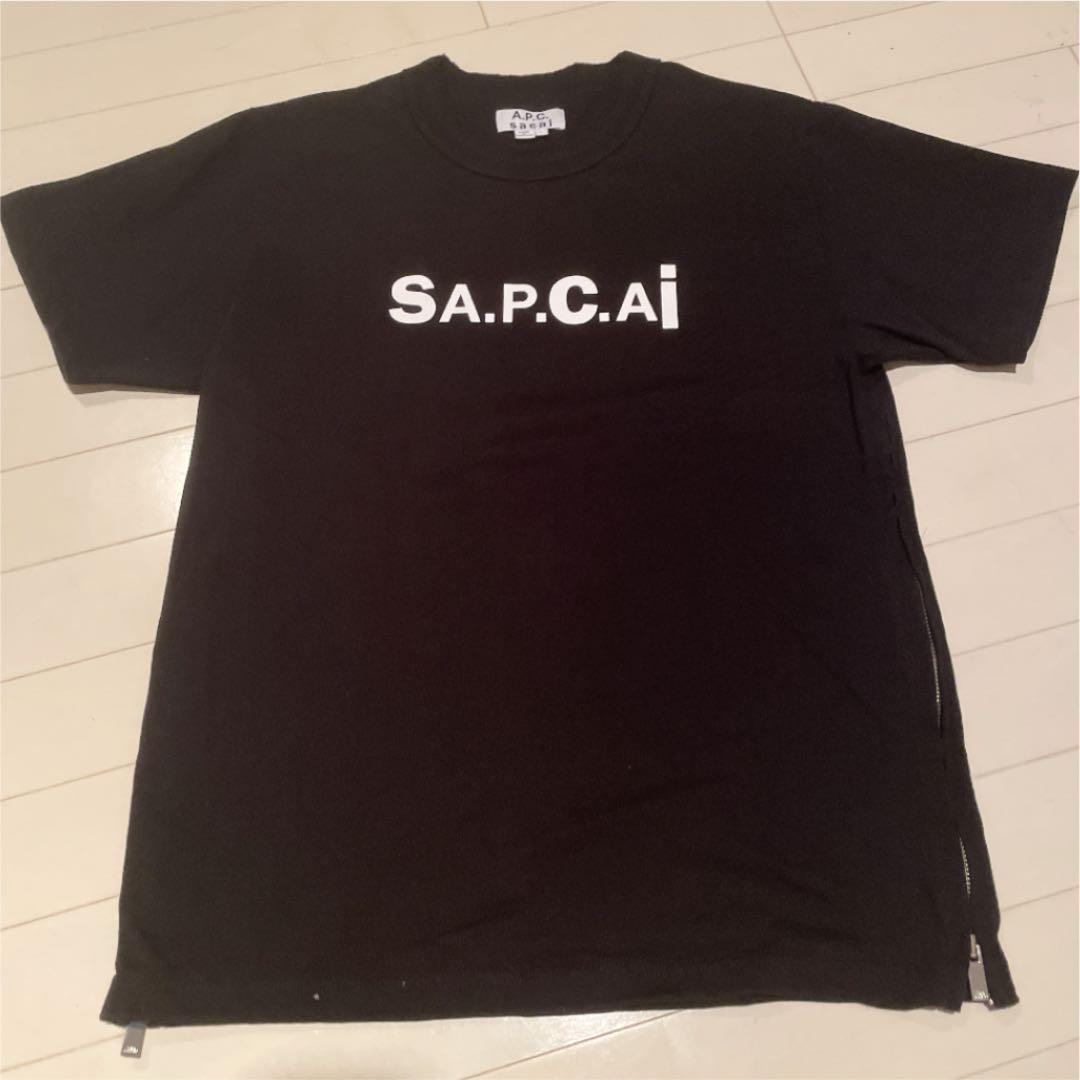 sacai(サカイ) / 21SS/サイドジップ/Tシャツ/S/コットン/BLK/21E2