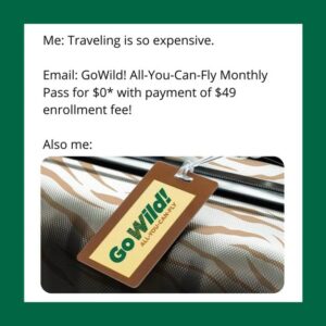 Frontier Airlines anunță GoWild! All-You-Can-Fly Monthly Pass™ gratuit în prima lună