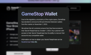 A GameStop „szabályozási bizonytalanságra” hivatkozva leállítja kriptopénztárcáinak támogatását