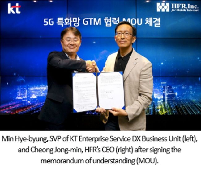 HFR, Inc. 与 KT 签署私有 5G 业务合作协议