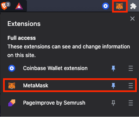 Open your web browser and locate the MetaMask icon. 