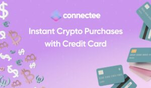 Azonnali kriptográfiai vásárlást hitel-/betéti kártyával a Connectee lehetővé teszi