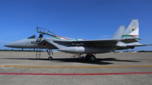 Különleges jelzésekkel ellátott japán F-15J ünnepli az olasz légierő 100. évfordulóját – A repülő