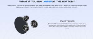 새로운 Cryptocurrency 출시인 XRP20을 주시하십시오. 모델을 얻기 위한 지분을 통해 XRP처럼 22,700% 급등할 수 있을까요?